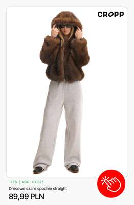 Dresowe szare spodnie straight