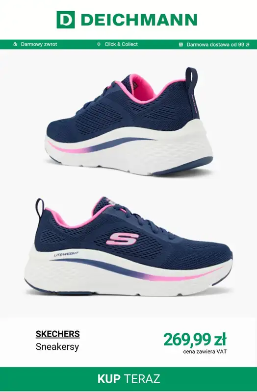 Deichmann - gazetka promocyjna Sneakersy damskie Skechers od środy 04.03  - strona 5