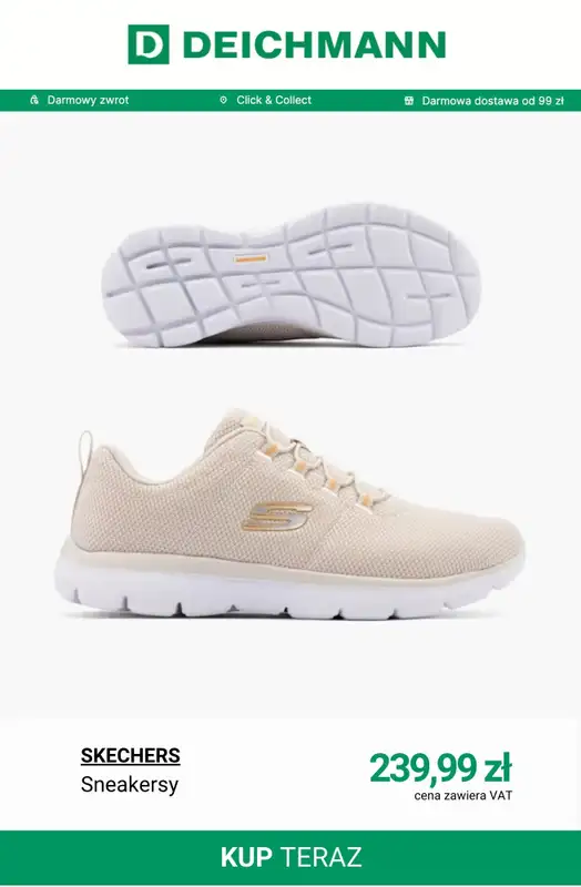 Deichmann - gazetka promocyjna Sneakersy damskie Skechers od środy 04.03  - strona 2