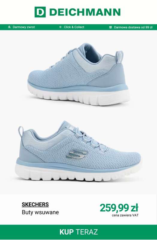 Deichmann - gazetka promocyjna Sneakersy damskie Skechers od środy 04.03  - strona 11