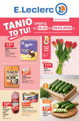 Leclerc - gazetka promocyjna Oferta E.Leclerc I Tanio to tu! od wtorku 03.03 do poniedziałku 09.03