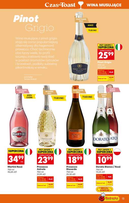 Biedronka - gazetka promocyjna Czas na toast od poniedziałku 23.02 do soboty 07.03 - strona 19