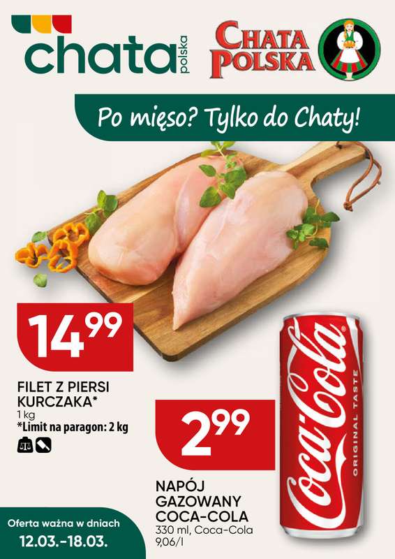 Chata Polska - gazetka promocyjna Plakat promocyjny od czwartku 12.03 do środy 18.03