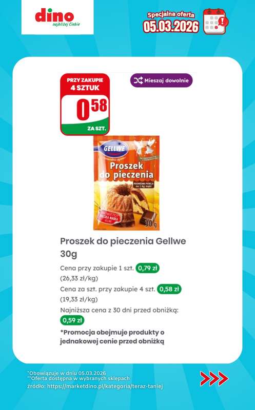 Dino - gazetka promocyjna Specjalna oferta na 05.03.2026 - promocje spoza gazetki od czwartku 05.03 do czwartku 05.03 - strona 11