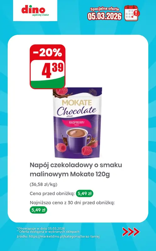 Dino - gazetka promocyjna Specjalna oferta na 05.03.2026 - promocje spoza gazetki od czwartku 05.03 do czwartku 05.03 - strona 8