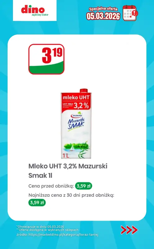 Dino - gazetka promocyjna Specjalna oferta na 05.03.2026 - promocje spoza gazetki od czwartku 05.03 do czwartku 05.03 - strona 5