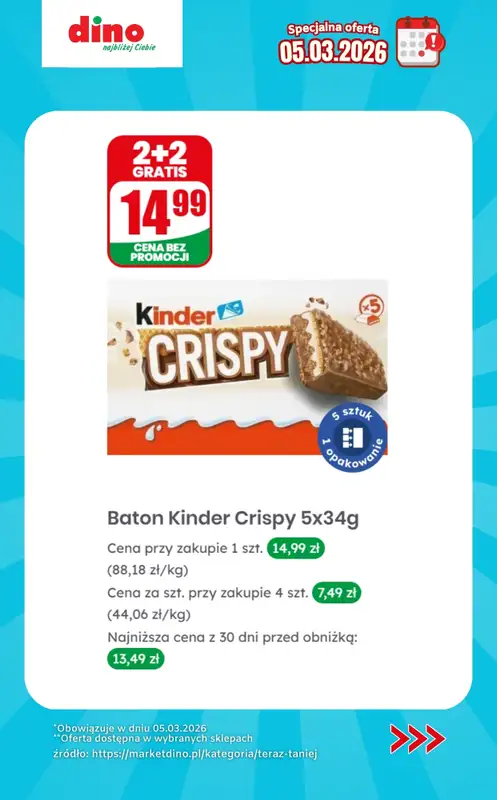 Dino - gazetka promocyjna Specjalna oferta na 05.03.2026 - promocje spoza gazetki od czwartku 05.03 do czwartku 05.03 - strona 6