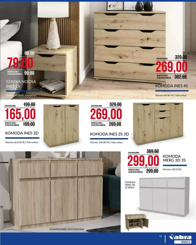 Abra Meble - gazetka promocyjna Cenowe cięcie! od środy 04.03 do wtorku 31.03 - strona 19
