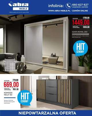 Abra Meble - gazetka promocyjna Cenowe cięcie! od środy 04.03 do wtorku 31.03