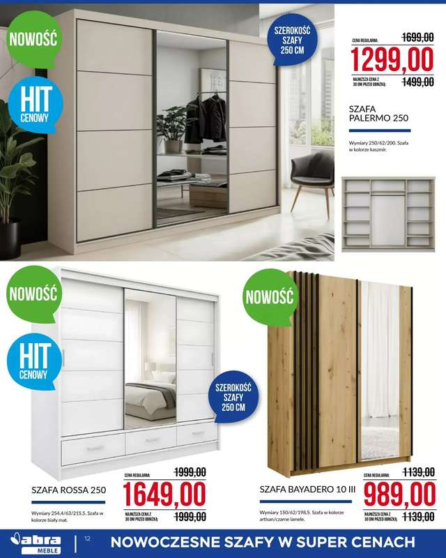 Abra Meble - gazetka promocyjna Cenowe cięcie! od środy 04.03 do wtorku 31.03 - strona 12