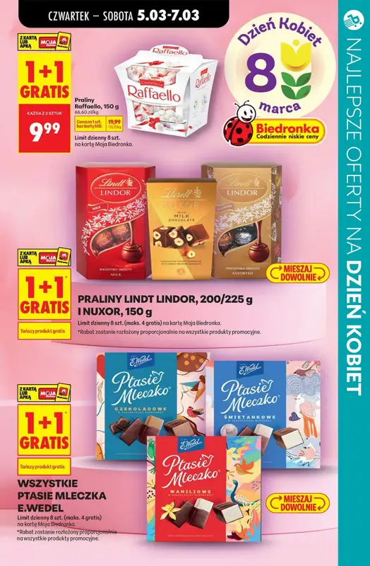 Dzień Kobiet - gazetka promocyjna Czekoladki na DZIEŃ KOBIET - sprawdź promocje! od czwartku 05.03 do soboty 07.03 - strona 10