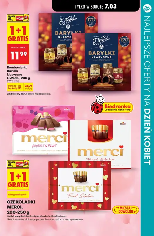 Dzień Kobiet - gazetka promocyjna Czekoladki na DZIEŃ KOBIET - sprawdź promocje! od czwartku 05.03 do soboty 07.03 - strona 4