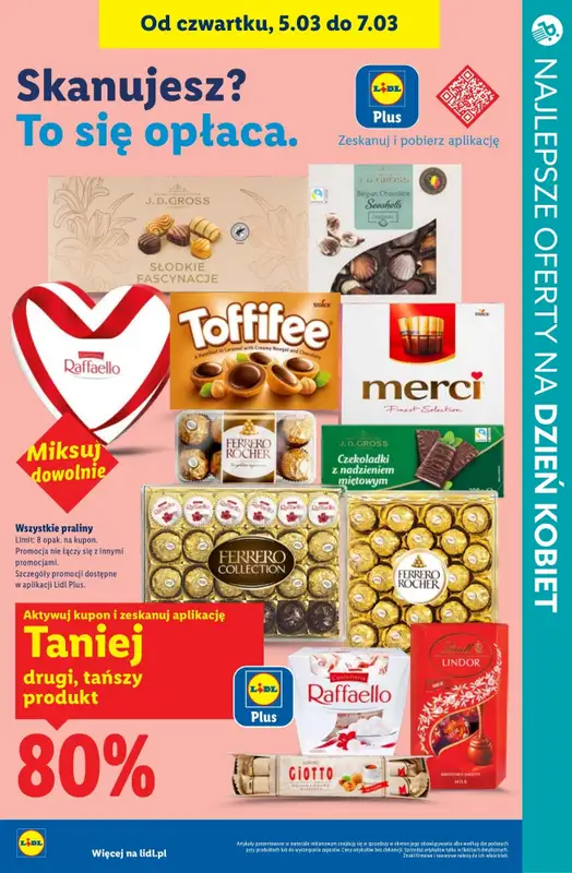 Dzień Kobiet - gazetka promocyjna Czekoladki na DZIEŃ KOBIET - sprawdź promocje! od czwartku 05.03 do soboty 07.03 - strona 7