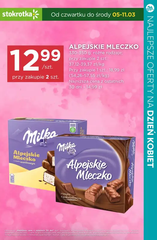 Dzień Kobiet - gazetka promocyjna Czekoladki na DZIEŃ KOBIET - sprawdź promocje! od czwartku 05.03 do soboty 07.03 - strona 18