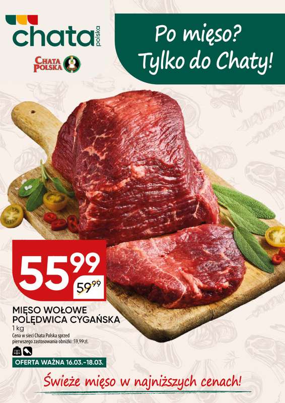 Chata Polska - gazetka promocyjna Plakat promocyjny  do środy 18.03