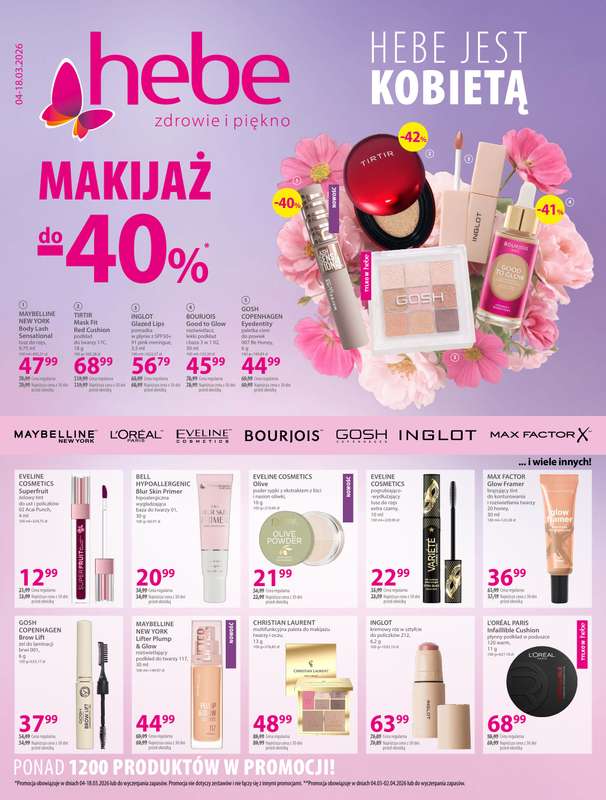Hebe - gazetka promocyjna Ulotka od czwartku 05.03 do środy 18.03