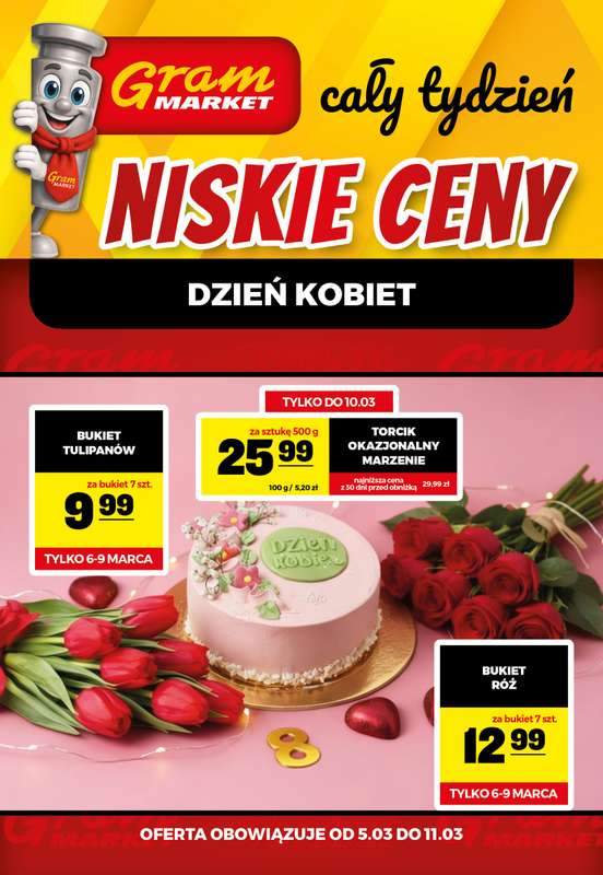 Gram Market - gazetka promocyjna Cały tydzień niskie ceny od piątku 06.03 do środy 11.03