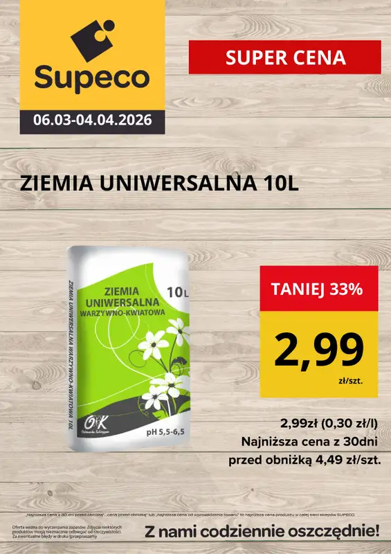 Supeco - gazetka promocyjna Ziemia uniwersalna od piątku 06.03 do soboty 04.04 - strona 3