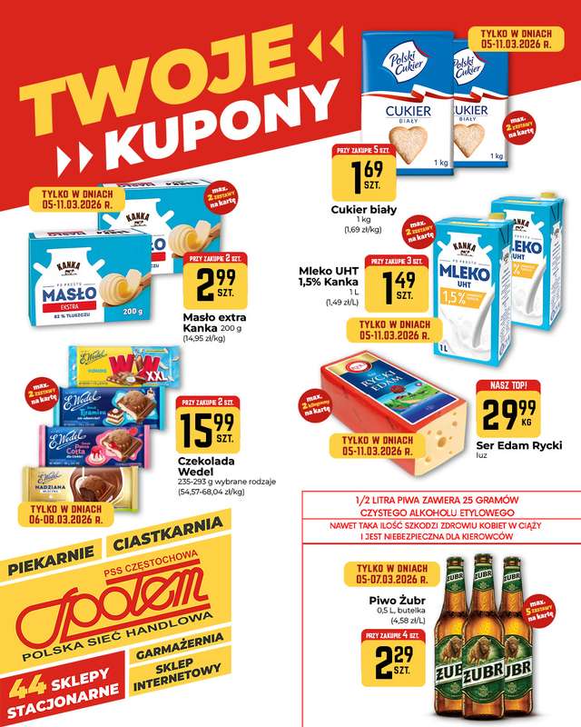 Społem Częstochowa - gazetka promocyjna Plakaty promocyjne od czwartku 05.03 do środy 11.03 - strona 2