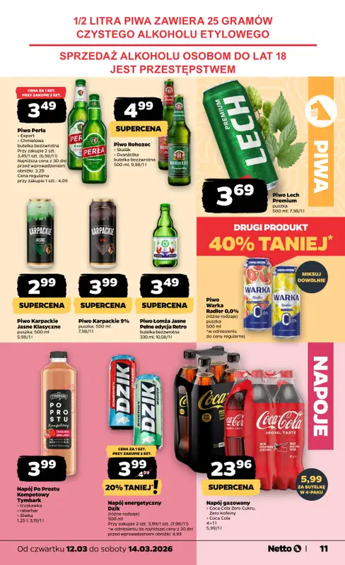 Netto - gazetka promocyjna Gazetka  do soboty 14.03 - strona 11