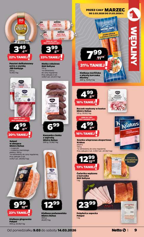 Netto - gazetka promocyjna Gazetka od poniedziałku 09.03 do soboty 14.03 - strona 9