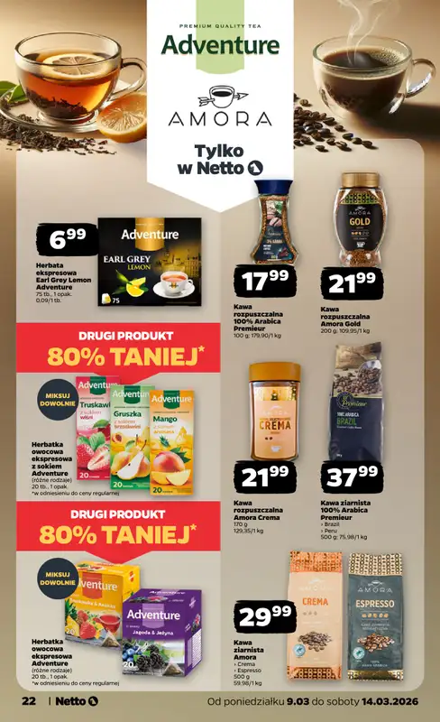 Netto - gazetka promocyjna Gazetka od poniedziałku 09.03 do soboty 14.03 - strona 22