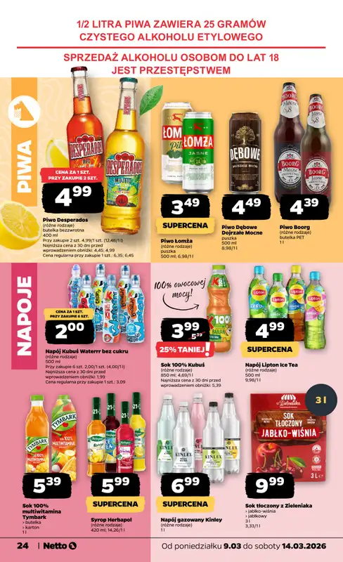 Netto - gazetka promocyjna Gazetka od poniedziałku 09.03 do soboty 14.03 - strona 24