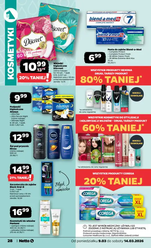 Netto - gazetka promocyjna Gazetka od poniedziałku 09.03 do soboty 14.03 - strona 28