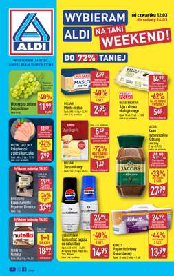 Aldi - gazetka promocyjna Weekend super cen w Aldi! od czwartku 12.03 do soboty 14.03