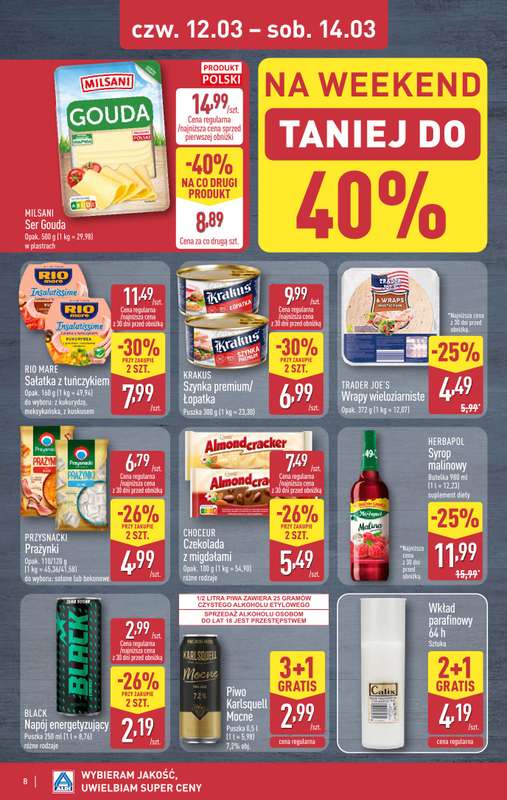Aldi - gazetka promocyjna Weekend super cen w Aldi! od czwartku 12.03 do soboty 14.03 - strona 8