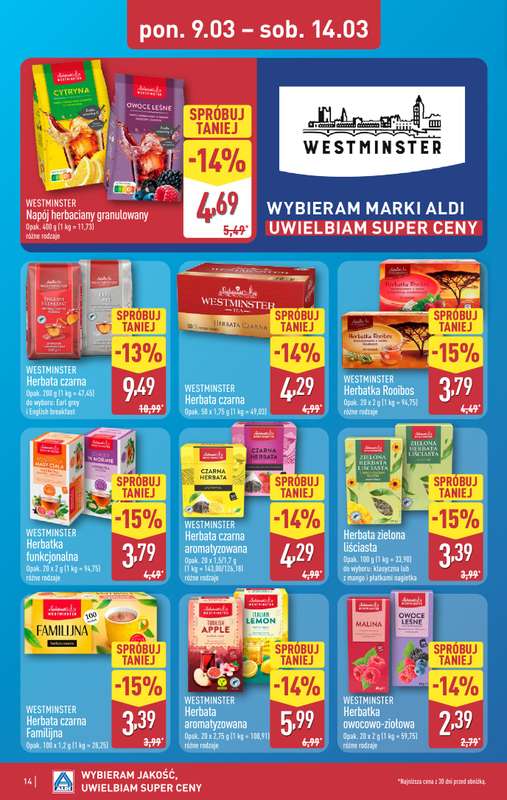Aldi - gazetka promocyjna Pełny katalog! od poniedziałku 09.03 do soboty 14.03 - strona 14
