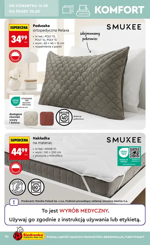Biedronka - gazetka promocyjna Hity i inspiracje od 7.03 od soboty 07.03 do środy 25.03 - strona 32