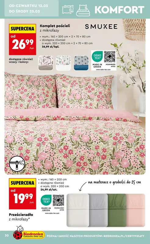Biedronka - gazetka promocyjna Hity i inspiracje od 7.03 od soboty 07.03 do środy 25.03 - strona 30