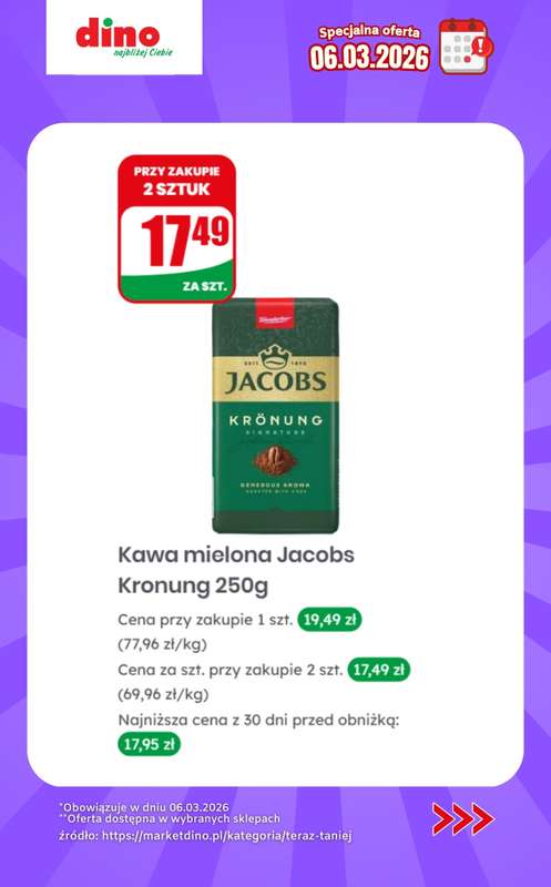 Dino - gazetka promocyjna Specjalna oferta na 06.03.2026 - promocje spoza gazetki od piątku 06.03 do piątku 06.03 - strona 7