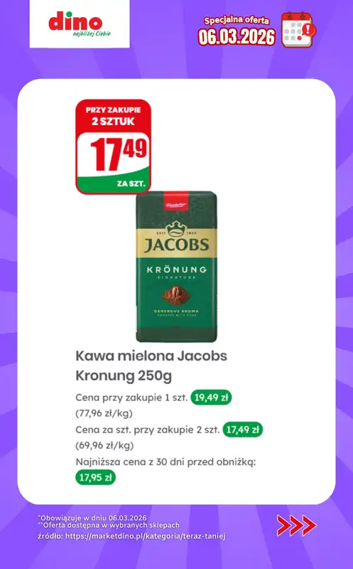 Dino - gazetka promocyjna Specjalna oferta na 06.03.2026 - promocje spoza gazetki od piątku 06.03 do piątku 06.03 - strona 7