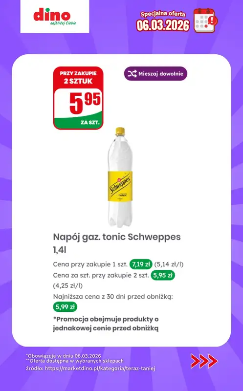 Dino - gazetka promocyjna Specjalna oferta na 06.03.2026 - promocje spoza gazetki od piątku 06.03 do piątku 06.03 - strona 9