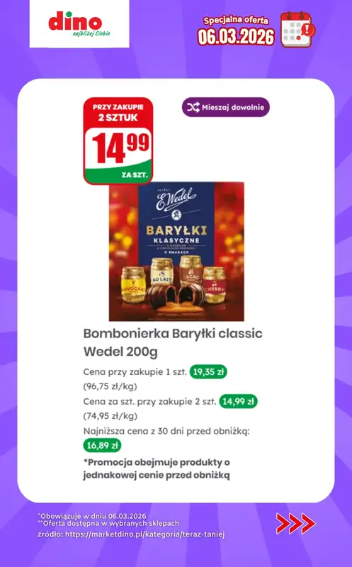 Dino - gazetka promocyjna Specjalna oferta na 06.03.2026 - promocje spoza gazetki od piątku 06.03 do piątku 06.03 - strona 6