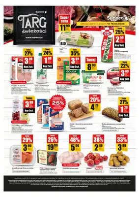 Supeco - gazetka promocyjna Targ świeżości od wtorku 10.03 do poniedziałku 16.03
