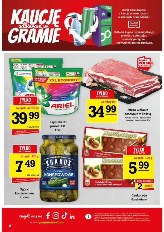 Gram Market - gazetka promocyjna Gazetka od środy 11.03 do wtorku 17.03 - strona 2