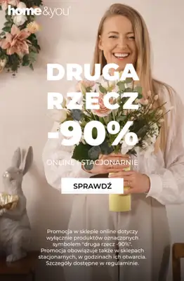 home&you - gazetka promocyjna DRUGA RZECZ -90% od piątku 06.03 do wtorku 10.03