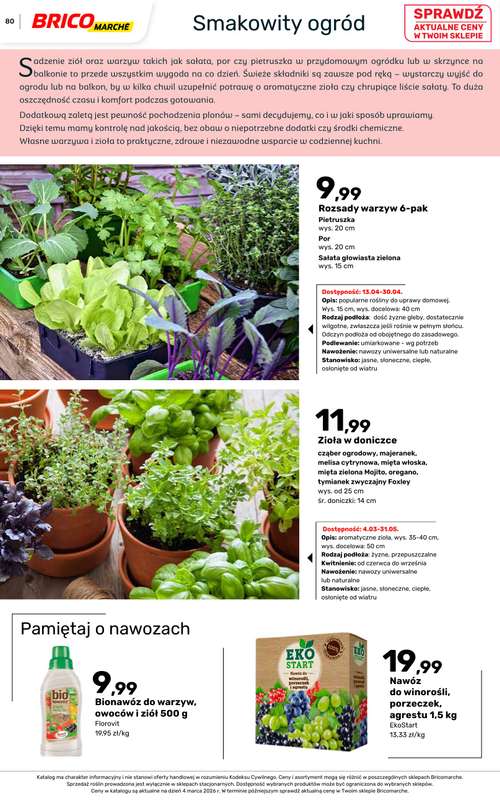 Bricomarche - gazetka promocyjna Katalog ogród od piątku 06.03 do niedzieli 16.08 - strona 80