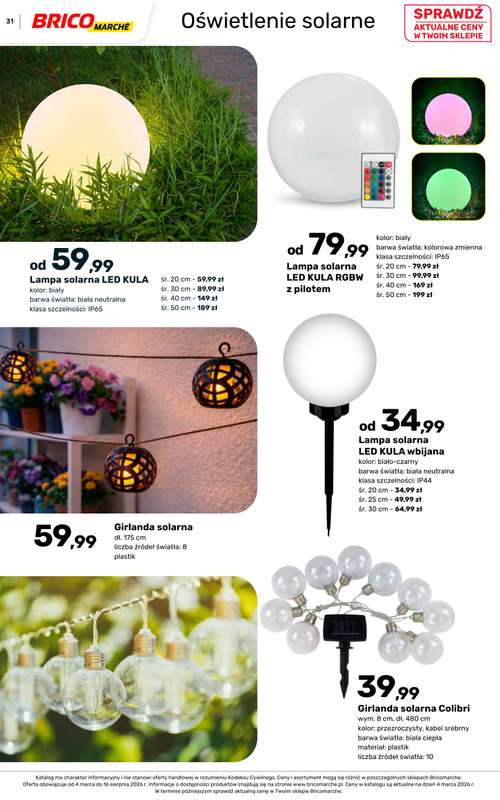 Bricomarche - gazetka promocyjna Katalog ogród od piątku 06.03 do niedzieli 16.08 - strona 31