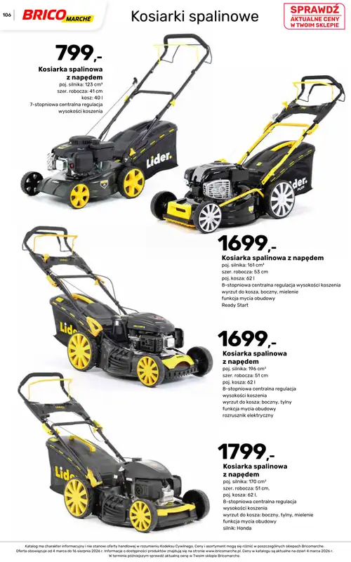 Bricomarche - gazetka promocyjna Katalog ogród od piątku 06.03 do niedzieli 16.08 - strona 106