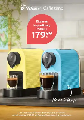 Tchibo - gazetka promocyjna Ekspres kapsułkowy PURE+ od piątku 06.03 do poniedziałku 06.04