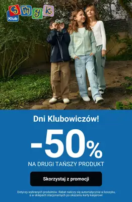 Smyk - gazetka promocyjna -50% na DRUGI PRODUKT - Dni Klubowiczów! od piątku 06.03 do poniedziałku 09.03