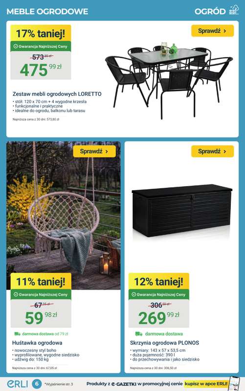 ERLI - gazetka promocyjna Ogród rozkwita okazjami do -45% na Erli! od poniedziałku 09.03 do niedzieli 15.03 - strona 6