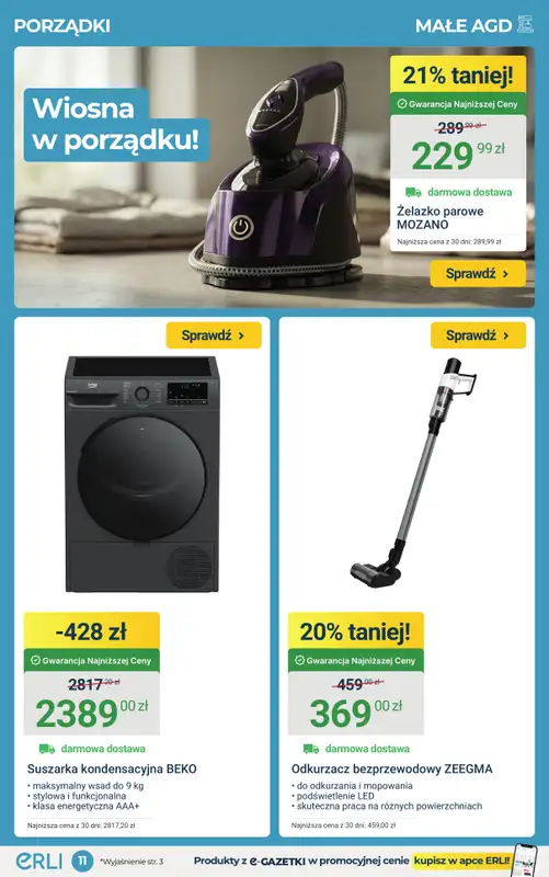 ERLI - gazetka promocyjna Czysta radość zakupów do -30% na Erli! od poniedziałku 09.03 do niedzieli 15.03 - strona 11