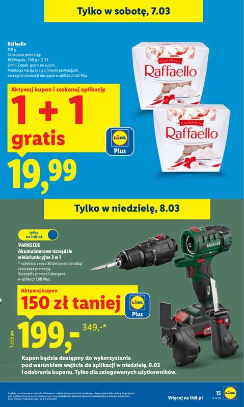 Lidl - gazetka promocyjna Oferta od czwartku od czwartku 05.03 do soboty 07.03 - strona 15