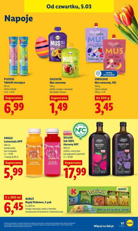 Lidl - gazetka promocyjna Oferta od czwartku od czwartku 05.03 do soboty 07.03 - strona 61