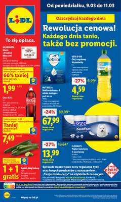 Lidl - gazetka promocyjna Oferta od poniedziałku od poniedziałku 09.03 do środy 11.03